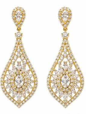 Elegant Gold-Tone Drop Earrings